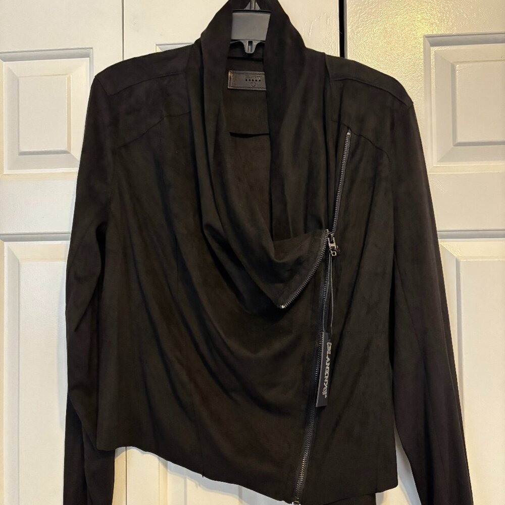 NWT Black Suede Cowl Neck Jacket